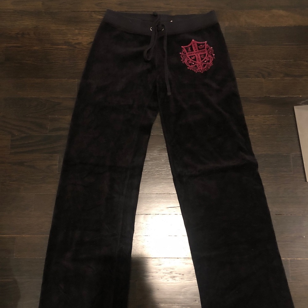 Juicy Couture wide leg pants.  Women small petite. Black.  (Vintage 2011)